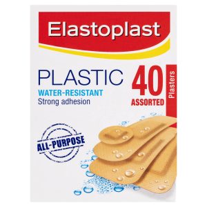 Elastoplast Plastic Water-Resistant Plasters Assorted 40 Pack