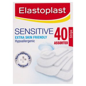Elastoplast Sensitive Extra Skin Friendly Assorted Strips 40 Pack