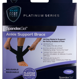 Neat Feat Spandex Gel Ankle Support Brace Large