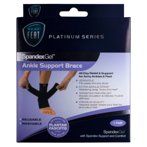 Neat Feat Spandex Gel Ankle Support Brace Medium
