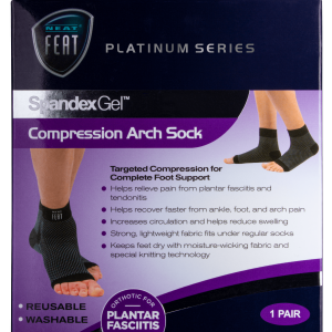 Neat Feat Spandex Gel Compression Arch Socks Large