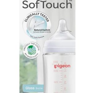 Pigeon SofTouch BPP Wide Neck Glass Baby Bottle 240mL 3+ Months