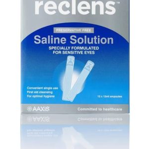 Reclens Saline Solution Preservative-Free Ampoules – 15 x 15mL